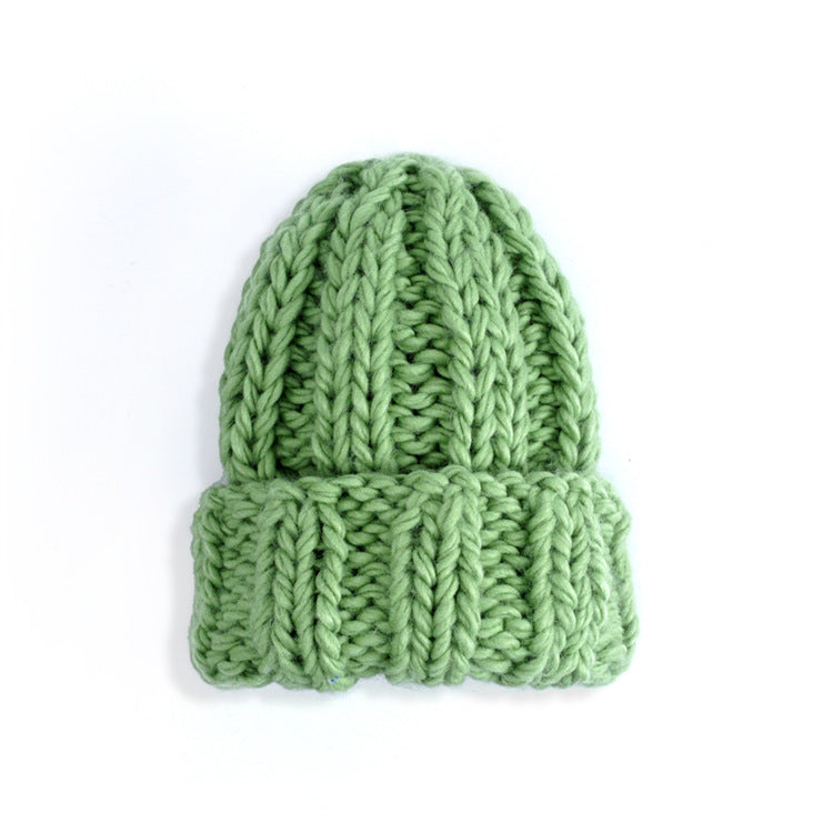 Wholesale Winter Solid Color Simple Thick Woolen Hat